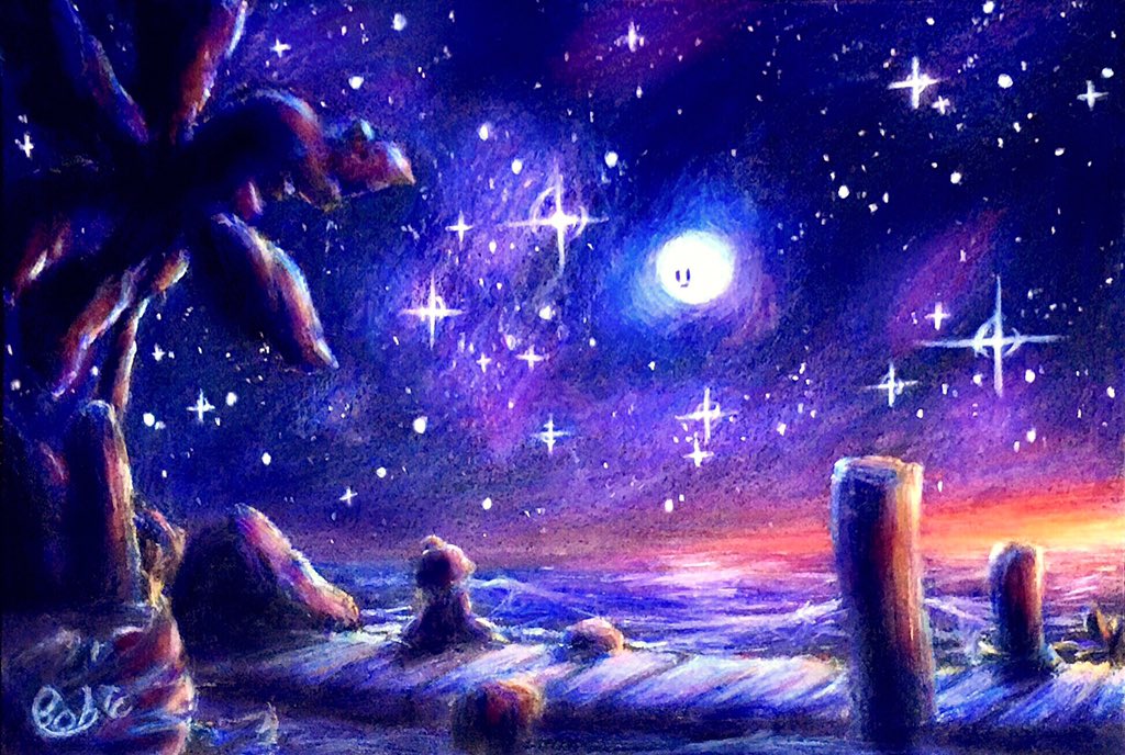 Twitter 上的 Bob T C カラフルなボブ Skeb募集中 あの日眺めた星空 イラスト 色鉛筆 風景画 T Co Kjjmr2ukcy Twitter