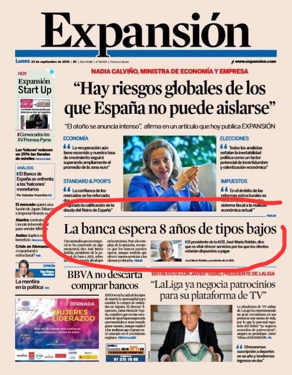Pablo_Economia's tweet photo. Cuando te ofrezcan una hipoteca a tipo fijo en tu banco, o si te lo estás pensando entre variable o fijo, echa un vistazo a esta portada de hoy y al hilo que comencé hace casi tres años sobre el tema.
Después ya decide.✍🏼🕰📑 https://t.co/sWvryPv2Kq