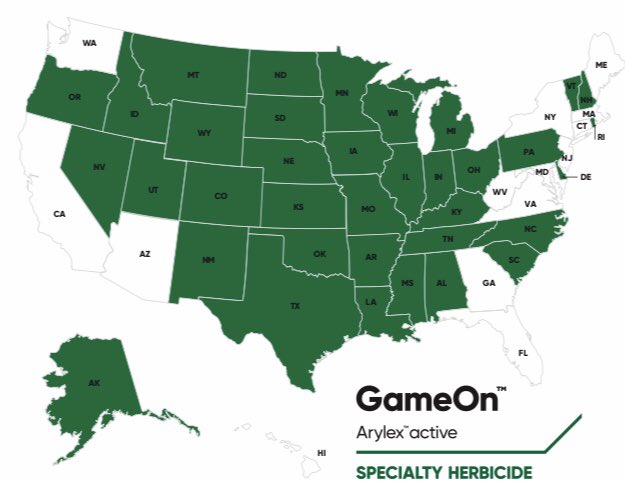 kaelyn_knoche's tweet photo. ATTN Tennessee! We’ve received non-residential registration for GameOn!! Check to see if your state has GameOn registration, and get great broadleaf weed control today! https://t.co/cGdtIKe5AY