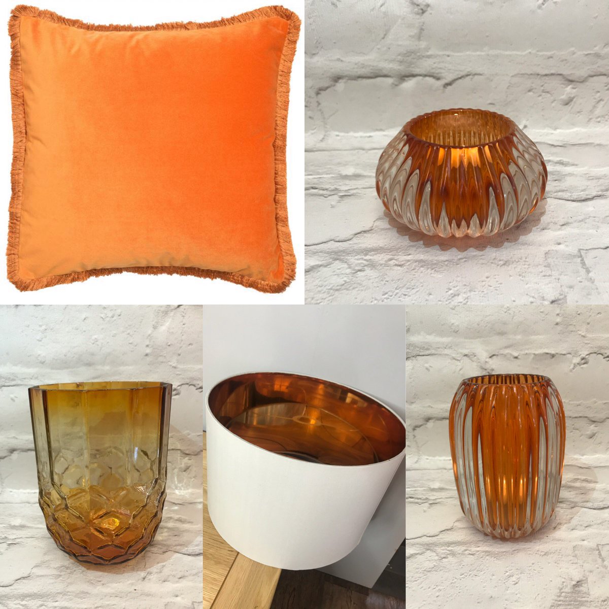 RandG_home's tweet photo. Autumn has arrived and so have these beautiful autumnal oranges 🍊 cushion £18 tealight small £8 tealight (left) £12 lampshade £20 tealight large £10. Shop now at https://t.co/xDgCZXG680 https://t.co/usshoTQmLw