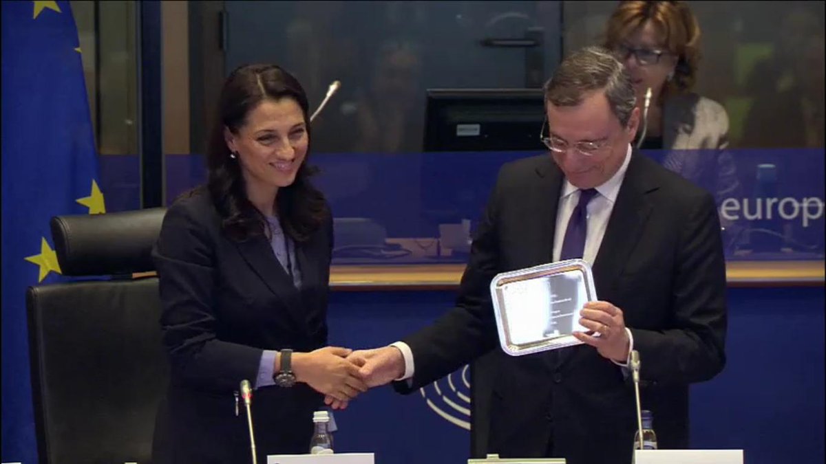 itinagli's tweet photo. Un grande onore incontrare Mario Draghi e presiedere la sua ultima audizione davanti alla Commissione ECON del Parlamento Europeo. Grazie Presidente per lo straordinario lavoro svolto in questi 8 anni! https://t.co/LFaE7cNtPK