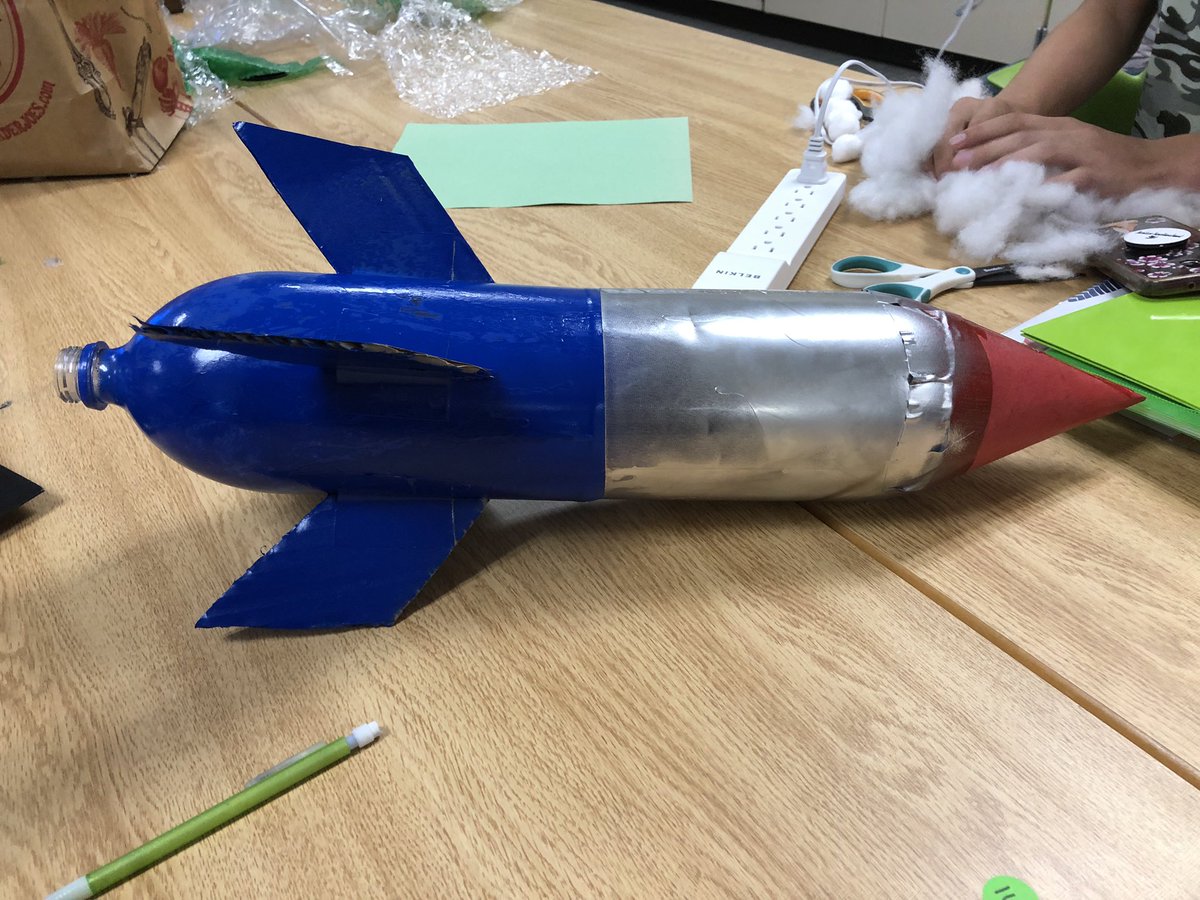 kmbaljet's tweet photo. Our bottles are starting to look like rockets! Practice Launch #1 is tomorrow! Woo! π #STEM #DesignWithHart #LeadWithHart https://t.co/RP8VOukwOe