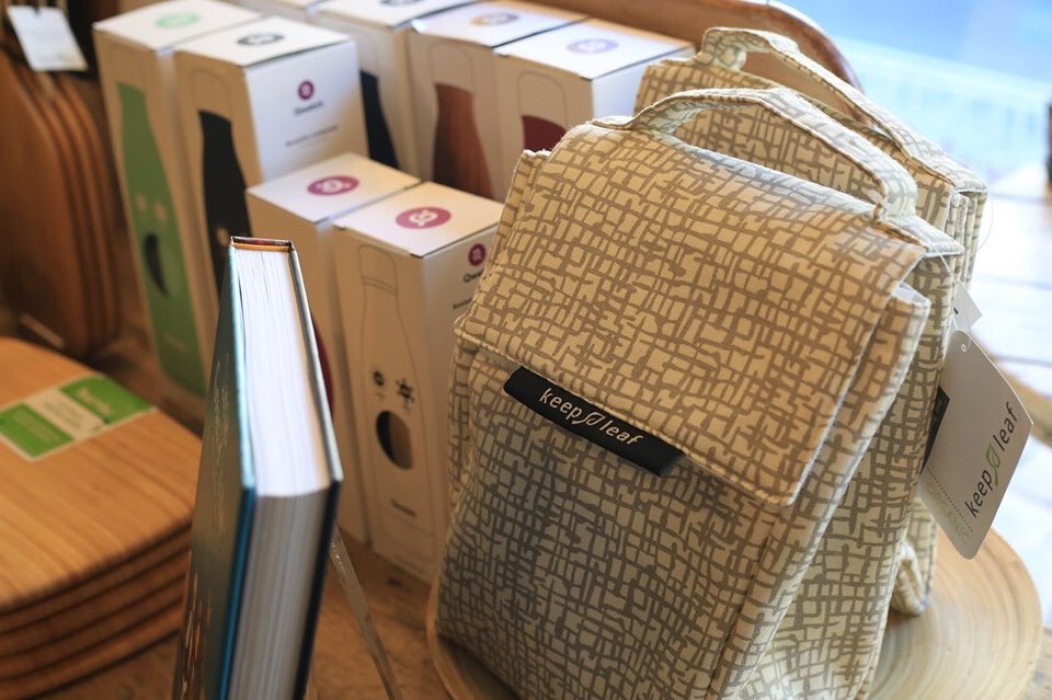 Spirals_Shop's tweet photo. How gorgeous is our new eco-kitchen display?!  Little drops of water make a mighty ocean, and every positive change we make to live more sustainably matters, no matter how small. We have lunchbags, metal bottles, bamboo cutlery, recycled serving mats and more! https://t.co/X2rFHNceYk