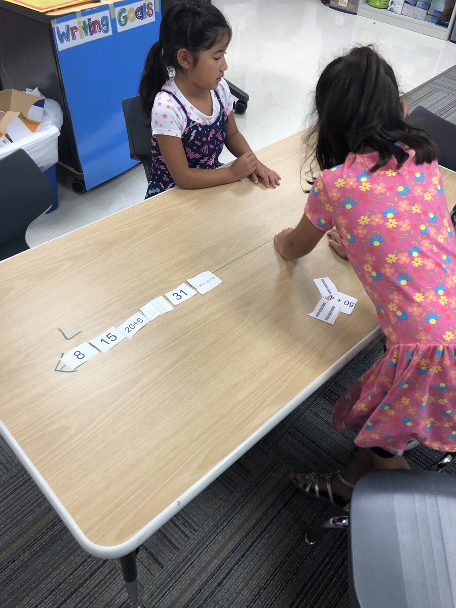 firstsves's tweet photo. Comparing and ordering numbers is what’s up in first today! @SunsetValleyES https://t.co/0wdCyvsu2Q