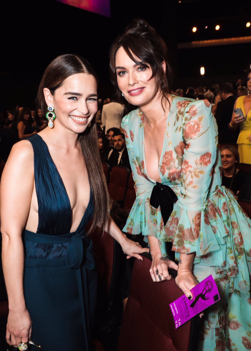 actors_pics's tweet photo. Emilia Clarke and Lena Headey at the #Emmys last night 💙 https://t.co/US3SBf2xlX