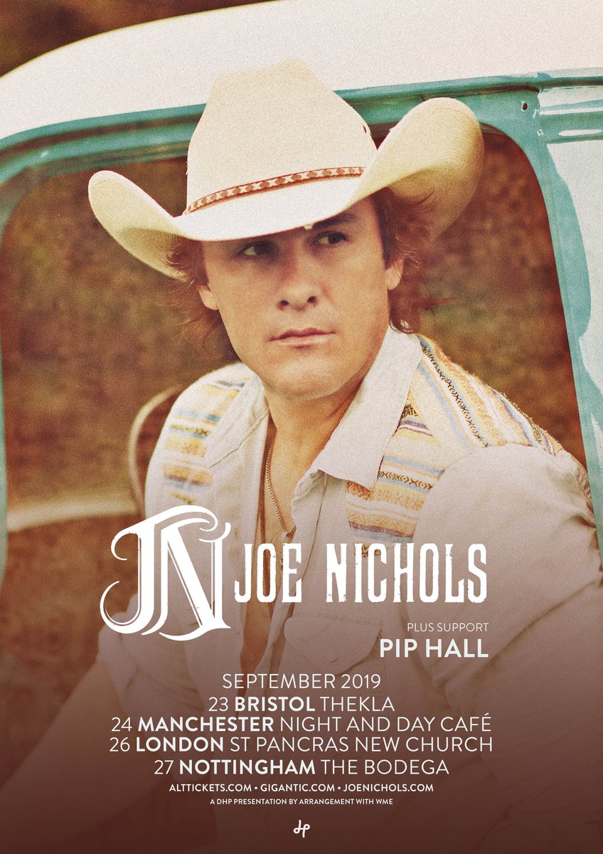 Tonight I start my run of 4 dates with <a href="/JoeNichols/">Joe Nichols</a> in Bristol. Check joenichols.com for remaining tickets. 

Manchester is sold out and the rest are very close x