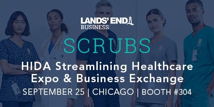Going to the <a href="/HIDAorg/">HIDA</a> Streamlining Healthcare Expo? Don't forget to visit the <a href="/LandsEnd4Biz/">Lands' End Business</a> booth #304, to discover our new Lands' End Scrubs &amp; Care Collection. We're also giving away $500 in scrubs for your team - register to win @ the booth. See you there! #HIDAStreamlining