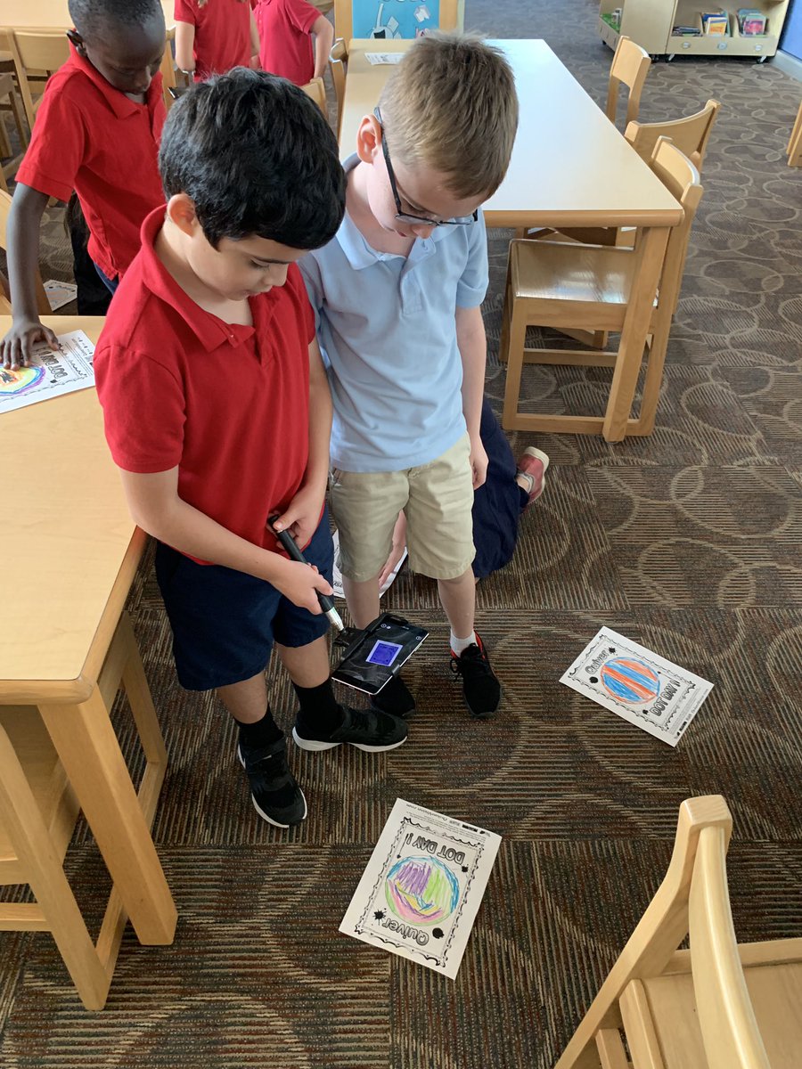 nlcastillo2's tweet photo. To celebrate Dot Day we used AR technology to scan our dots and make them come alive! @BSGSCSFoster @allyson_moron #brockrocks #dotday https://t.co/HJysShjTW0