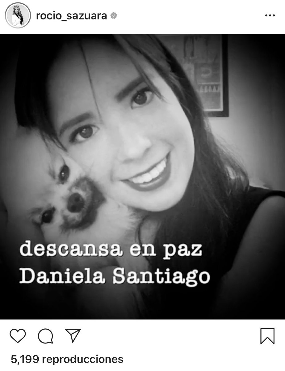Descansa en paz <a href="/Danii_Santii/">Daniela Santiago</a> pido con todo mi corazón a Dios por tu alma, para que puedas disfrutar de su Gloriosa presencia y pronta resignación a tu mami <a href="/RocioSAzuara/">Rocío Sánchez Azuara</a> y toda la familia...

Descansa en paz Daniela Santiago Sánchez. 

Se fue una guerrera de la vida. 😭