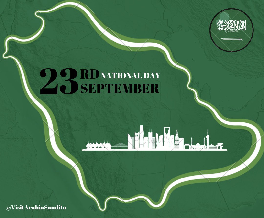 VisitSaudiIT's tweet photo. Happy National Day! 🇸🇦
▫️
💥 Use #VisitArabiaSaudita if you want us to share!
▫️
🔥🆕 Follow us on Instagram @visitarabiasaudita
▪
▪
▪
#SaudiNationalDay #23September #KSA #SaudiArabia #اليوم_الوطني89_السعودي https://t.co/vas4NSSX23