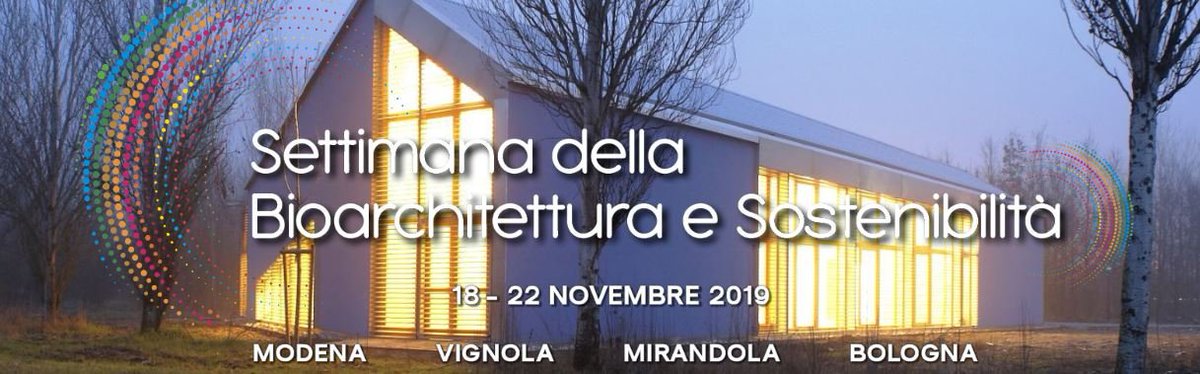 Non prendere impegni dal 18 al 22 novembre 2019: torna la #SettimanadellaBioarchitetturaESostenibilità! A #Modena #Bologna #Mirandola #Vignola. Seguici per scoprire tutte le novità di questa edizione 2019. 
settimanabioarchitettura.it