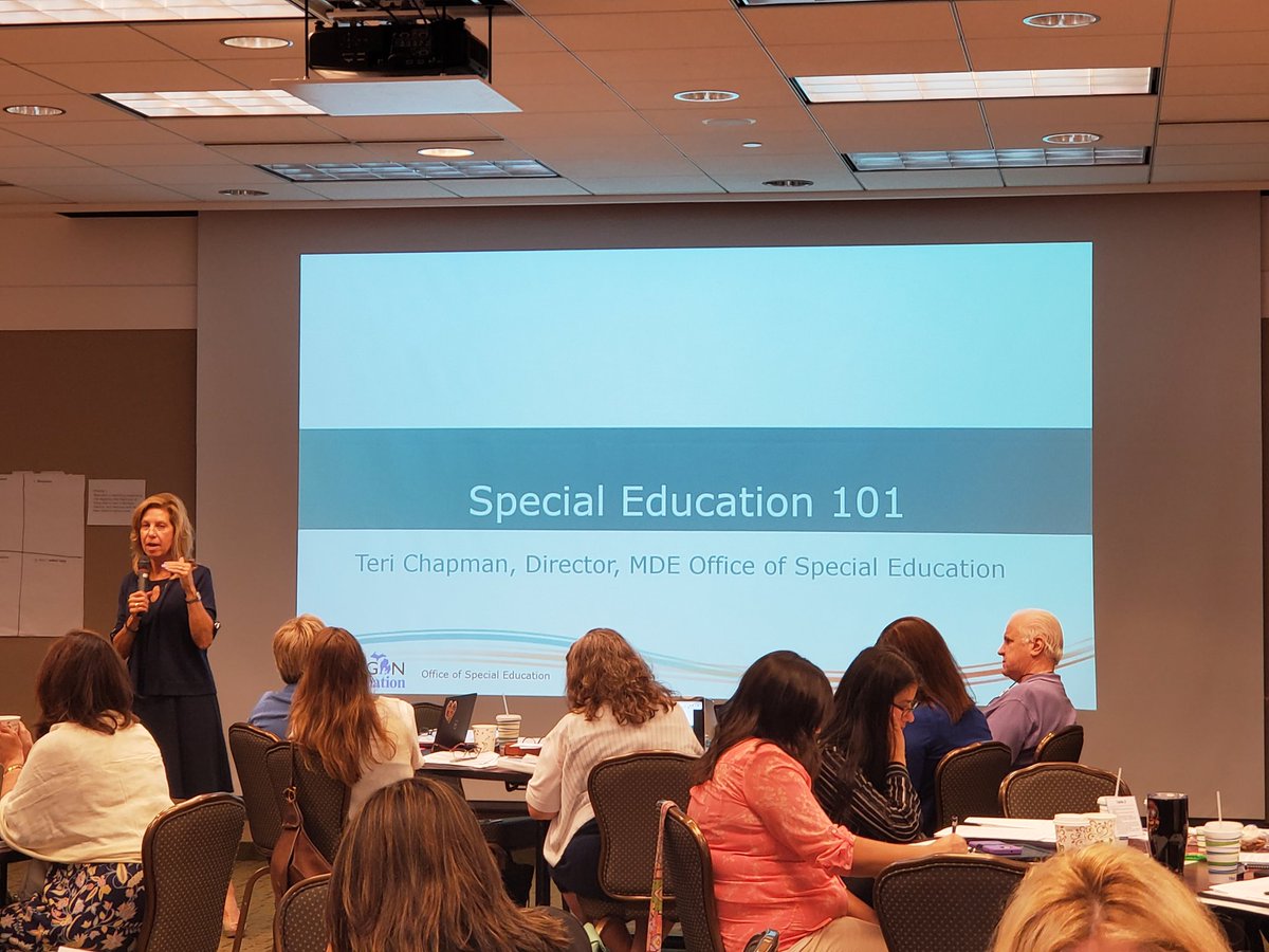 CMTED2's tweet photo. "A doctor's diagnosis does NOT guarantee a student will receive special education services. They must qualify for services and placed in a least restrictive environment (LRE)."
-Teri Chapman, Director of the Office of Special Education for the Michigan Department of Education. https://t.co/X4tYQm7KWB