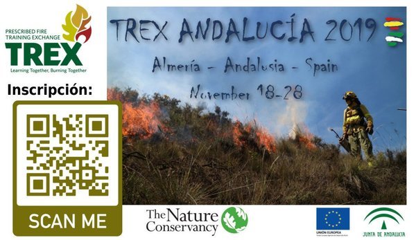 Pau Costa Foundation (@paucostaf) on Twitter photo 🔥🍂👨🚒#TREXAndalucia2019 👇bit.ly/2mcg4D
📩trex.andalucia@juntadeandalucia.com
More information 🔗bit.ly/2m6vSrC
Target: #LandManagers #ForestFirefighters #Researchers
Register here 🔗forms.gle/N6XZQaJbQ9TfMG… 🔥🍂👨🚒#TREXAndalucia2019 👇bit.ly/2mcg4D
📩trex.andalucia@juntadeandalucia.com
More information 🔗bit.ly/2m6vSrC
Target: #LandManagers #ForestFirefighters #Researchers
Register here 🔗forms.gle/N6XZQaJbQ9TfMG…