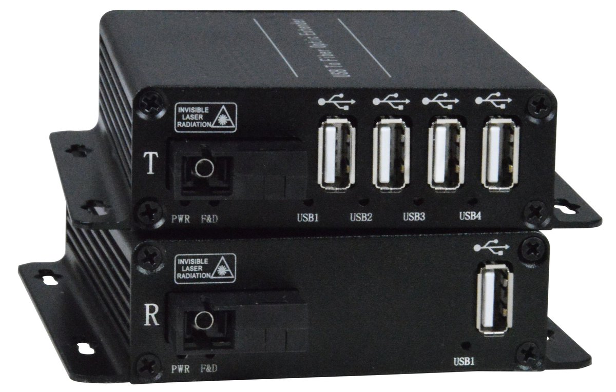 Extend four USB 2.0 devices up to 820 feet (250 meters) using a single SC singlemode or multimode fiber optic cable. Supports fully transparent USB connections. #USBExtender networktechinc.com/usb2-extender-…