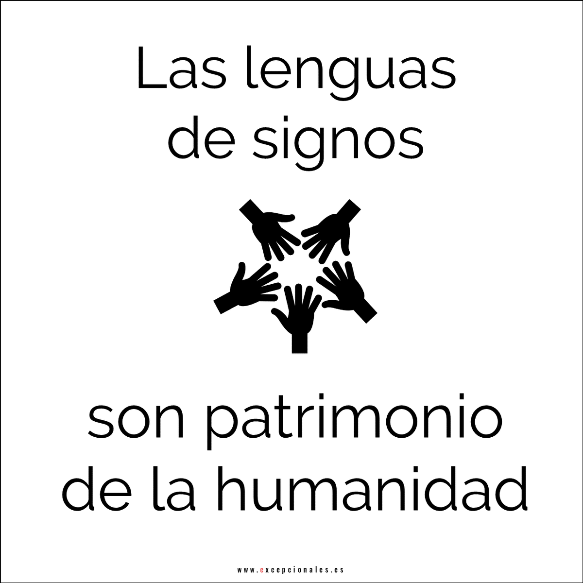 SomosExceps's tweet photo. Feliz Día Internacional de las Lenguas de Signos #5. Comparte libremente tu frase favorita
#DILS2019 #lenguadesignos #frases https://t.co/7qdAHI5Mq5
