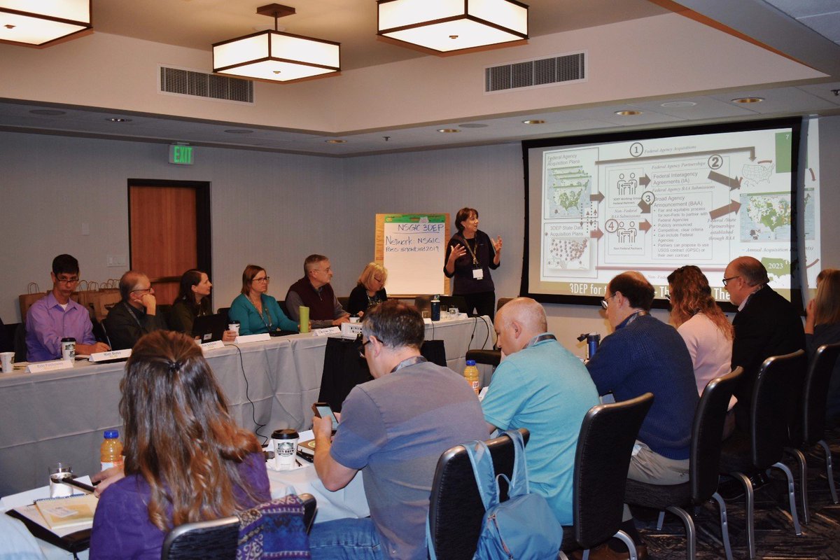 nsgic's tweet image. Kicking off Monday morning at #NSGIC19 with the 3DEP For the Nation workshop! Federal partners and states had the opportunity to get some face time and discuss strategies for ways to streamline communication for #Lidar data. #GIS #USGS