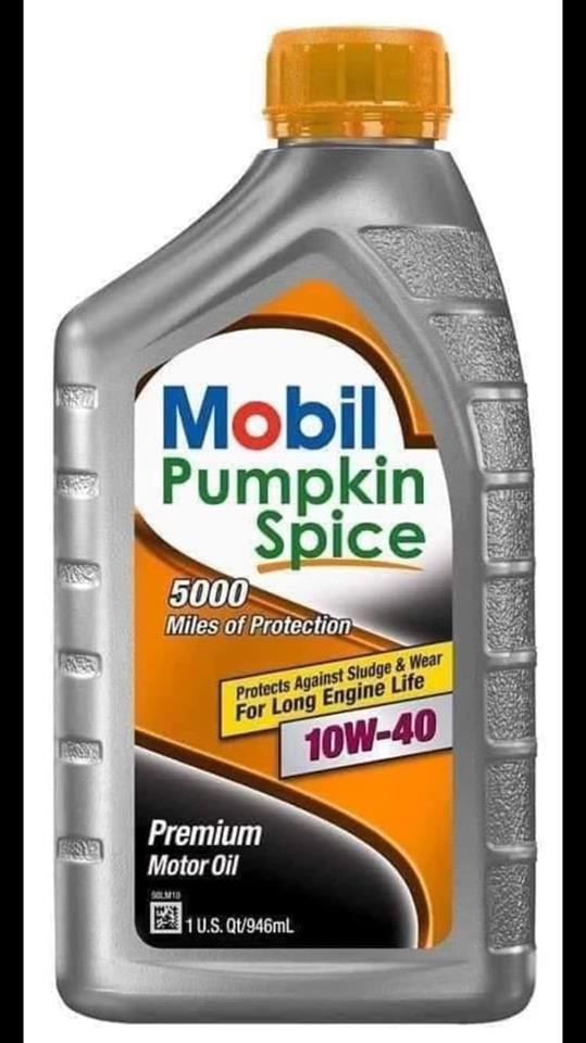 Just in time for fall, stop by the shop for an oil change and try Mobil's new Pumpkin Spice Premium Motor Oil - no extra charge! #firstdayoffall #justkidding #carrepairhumor #carrepair #carrepairs #carrepairshop #carrepairshops #naperville #aurorail #oilchange