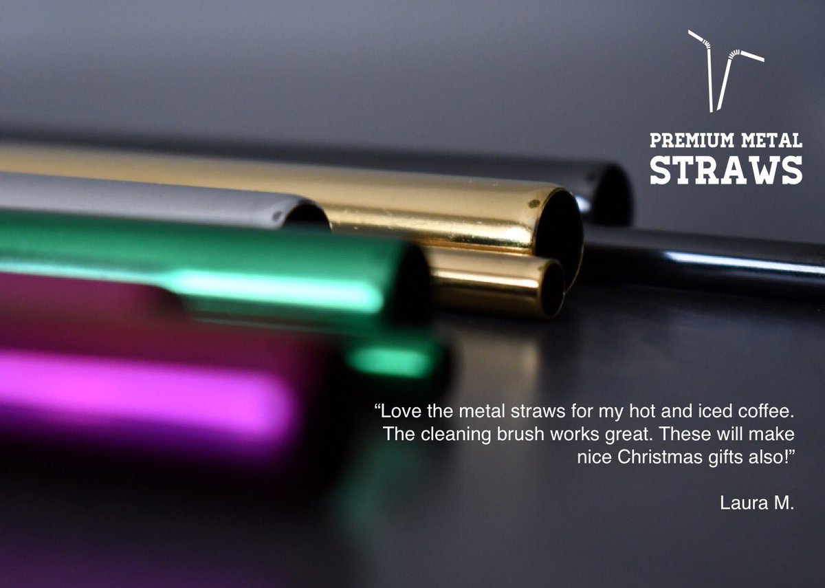PremiumStraws's tweet photo. Thank you, Laura! 🙏🏻 We can’t argue with that - our Premium Metal Straw Packs do make nice, affordable Christmas gifts! 🎄🎁 https://t.co/aNxXKy94r8