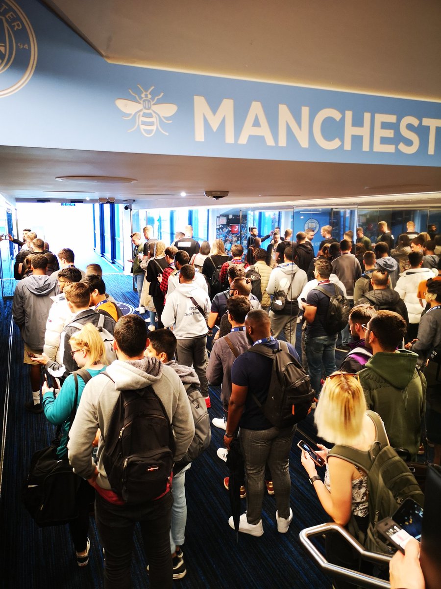 SPU_MMU's tweet photo. Our new MSc Sport Business Management and Policy students enjoying the tour of the Etihad Stadium this afternoon. #EPIB #MMU #FutureLeadersInSport #ManCity https://t.co/8ooelZoSWa