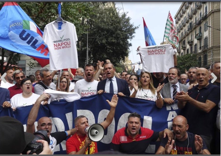 La lotta della Whirlpool diNapoli non solo vuole il rispetto accordo ottobre 2018 con Governo ma raccoglie il simbolo di un Sud che crede nel lavoro e abbiamo bisogno di tutti per farcela ⁦<a href="/CampaniaUIL/">UIL Campania</a>⁩ ⁦<a href="/UILofficial/">Uil Nazionale</a>⁩ ⁦<a href="/UilmCampania/">𝑼𝒊𝒍𝒎 𝑪𝒂𝒎𝒑𝒂𝒏𝒊𝒂</a>⁩ #nonapolinowhirlpool