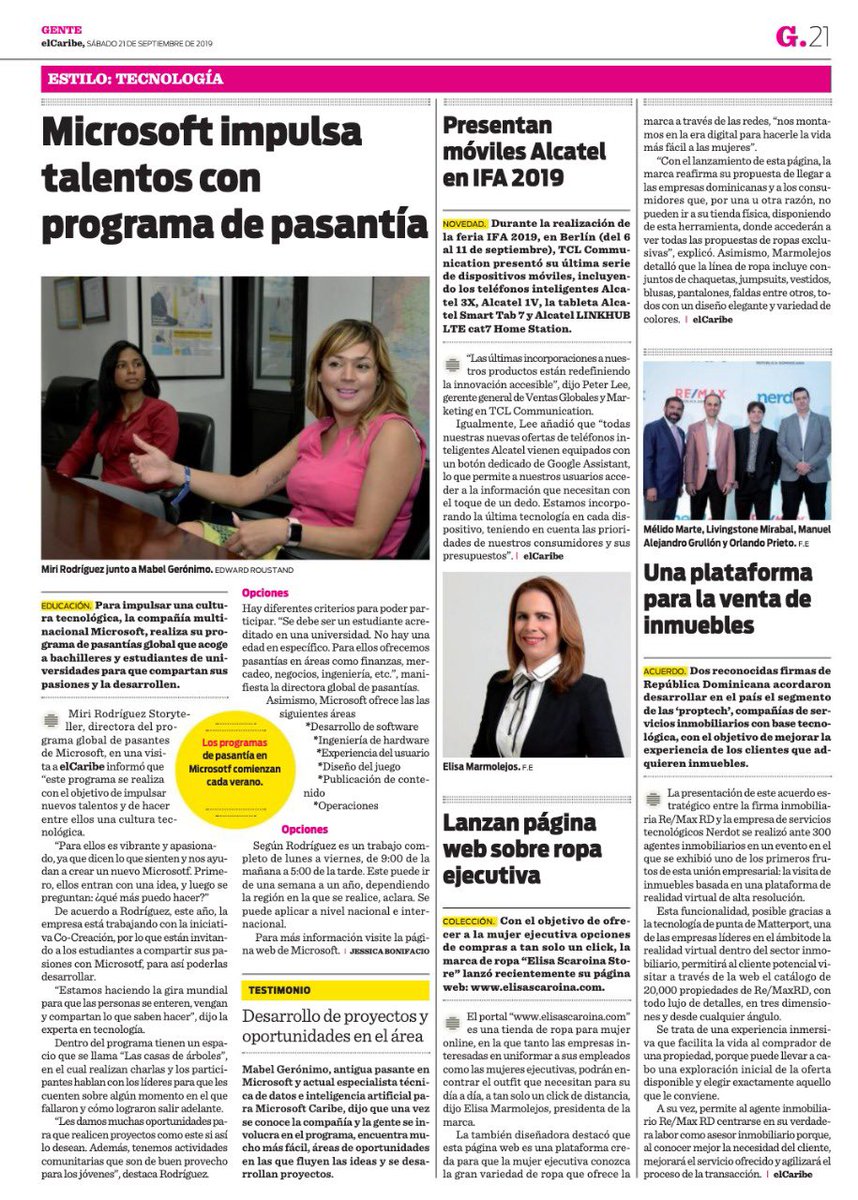 MiriRod's tweet image. Muchas gracias .@ElCaribeRD por este feature del programa de pasantía en @Microsoft 🙌🏻 #microsoftintern #inclusion

elcaribe.com.do/2019/09/20/mic…