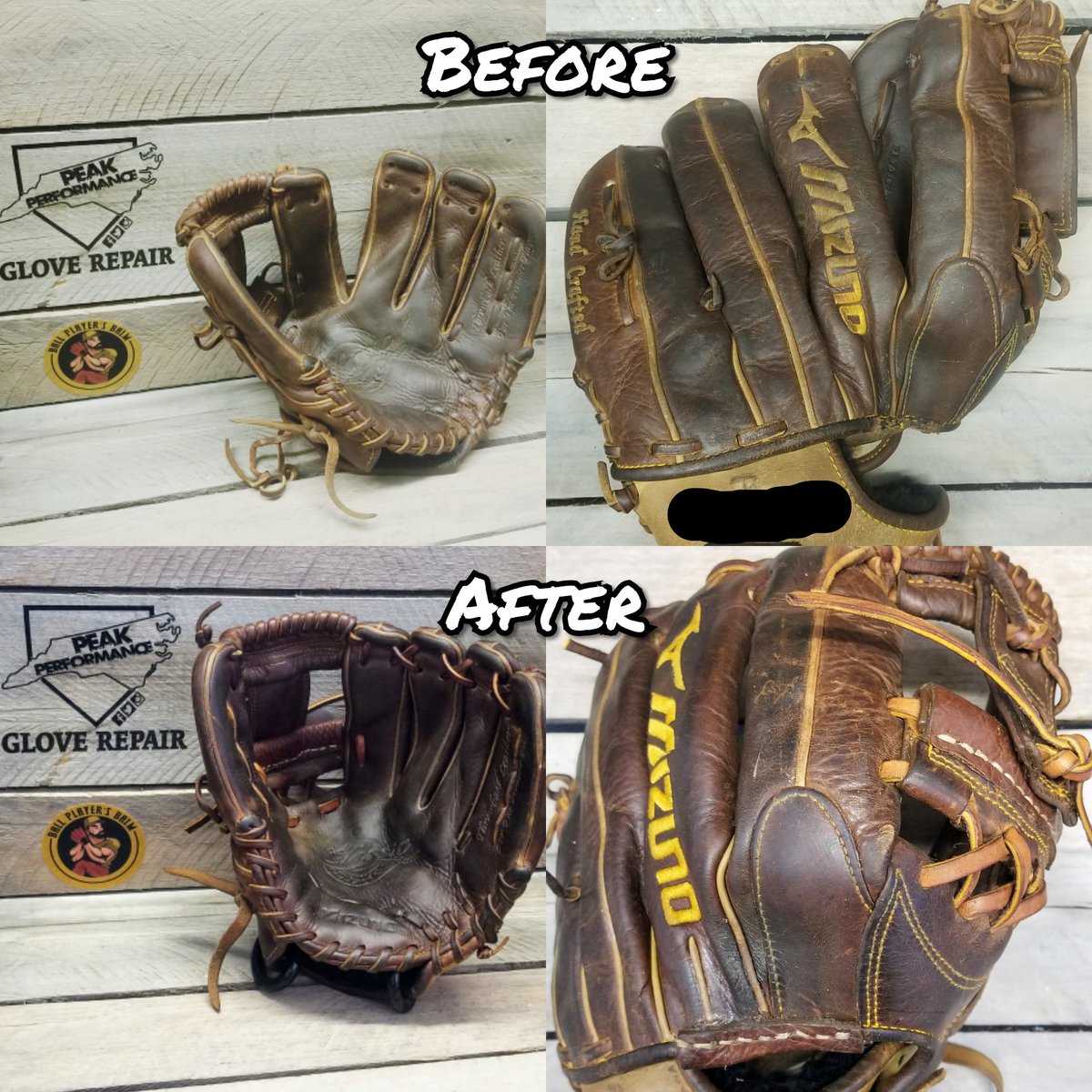 PeakGloveRepair's tweet photo. Mizuno Classic Pro Hand Crafted rips repaired, hand sewn patches (web reinforced), relaced fingers and lower webbing, tightened, cleaned and lightly conditioned w/ @ballplayersbalm
#mizuno #mizunopro #handcrafted #leatherrepair #relaced #leatherwork #nofilter https://t.co/IXkWJu0EXm