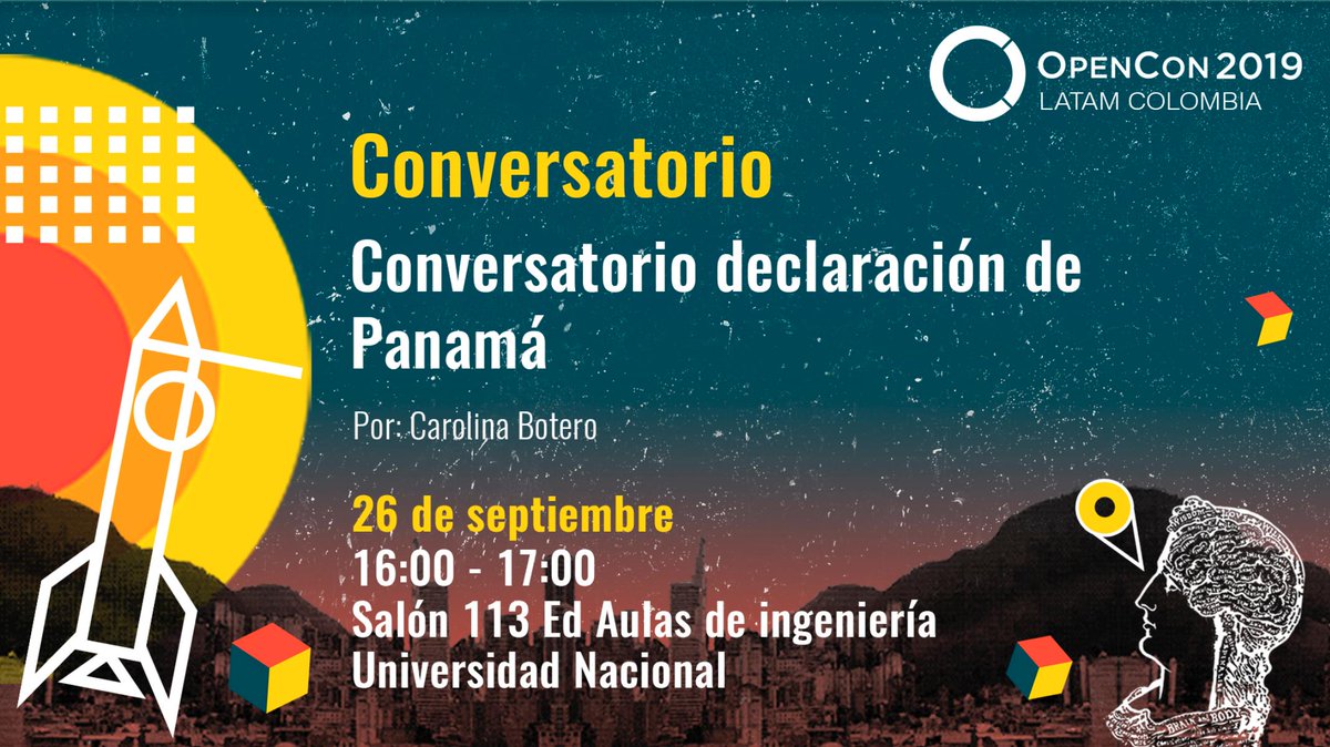 carobotero's tweet image. ¿Interesados en el conversatorio de Declaración de Panamá? encontrémonos en el #opencon2019 para hablar de recomendaciones a los estados para politicas públicas en #cienciaabierta