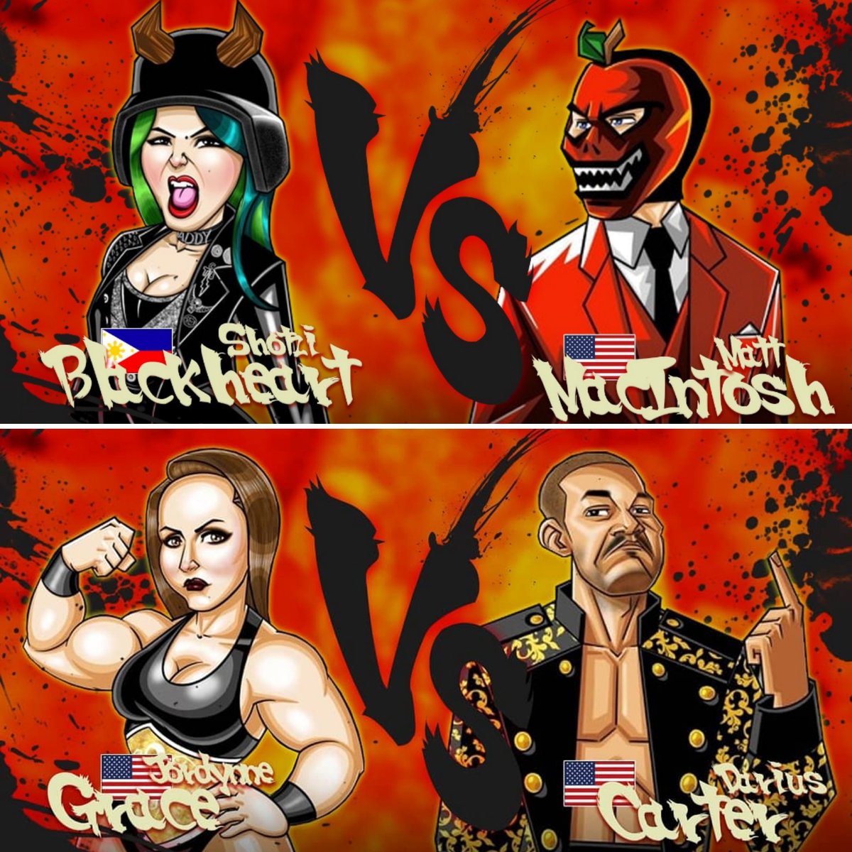 Battleclubpro's tweet photo. 🚨 #MondayMood 🚨

PRE-SALE ENDS 9/26 8PM

Champs
@hvrlow_ @Bowens_Official

Celebrate
@Santana_PNP &amp; @Ortiz_PnP

Returns
@Tess_Blanchard @JordynneGrace @SwoleWorld @DiamanteLAX @RealTSteelz @HoganKnowsBest3

Debuts
@Shotziblack @_thehyan
@HotScoopSkylar

https://t.co/czA2TJrwf2 https://t.co/nCesZXvLv7