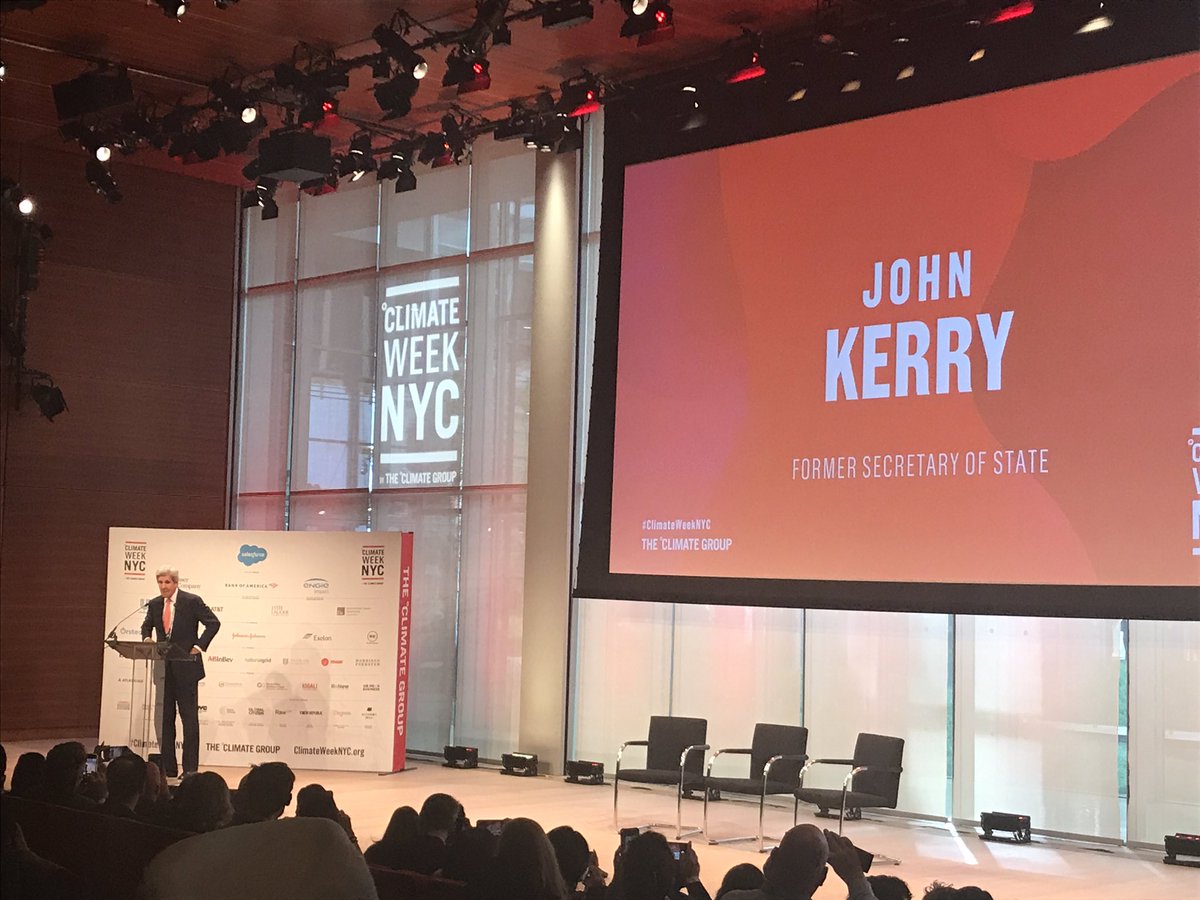 LetitiaWebster's tweet photo. Sec Kerry “we must act in far greater speed than we do today”. #ClimateWeekNYC #climateoptimism https://t.co/nh0h4DhQs5
