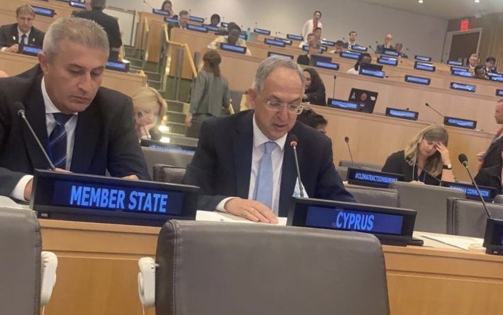 CostasKadis's tweet photo. At the #ClimateAction Summit-We presented the #Cyprus initiative for coordinating actions of the E. Med and M. Eastern countries to address the challenges of the region relating to #ClimateChange. “Our vision is to show what great progress can be achieved when we work together” https://t.co/ERgVXiepht