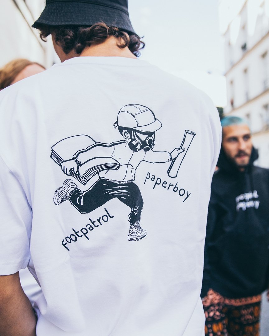 Footpatrol_ldn's tweet photo. Footpatrol x Paperboy | For Fall '19, we've teamed up with the well known Parisian café, Paperboy. Launching Saturday 29th September, sizes range from S - XL, prices range from from £30 - £60. | Read more: https://t.co/cy9ehROsyC #Footpatrol #TEAMFP #Paperboy #PaperboyParis https://t.co/EAymgqJO0b