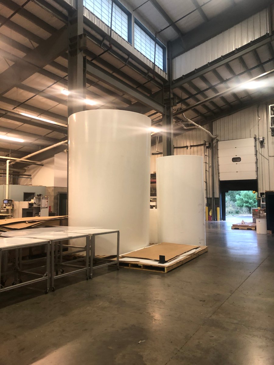 MillerPlastics's tweet photo. Not bad for a Monday!!  Custom fabricated tanks - ready to go!
 #Plasticfabricating https://t.co/6YRkPOVYdd