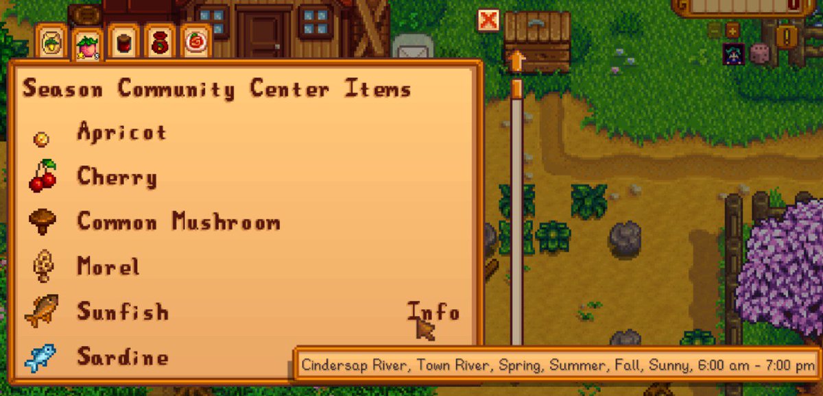 NexusSites's tweet photo. "What Are You Missing" tells you what items you're missing that are specific to the day/season in #StardewValley
https://t.co/mZRcp09SYK
#NexusMods #StardewValleyMods #StardewMods #SDV #SDVMods #ValleyMods https://t.co/QwjFYOd7Lm