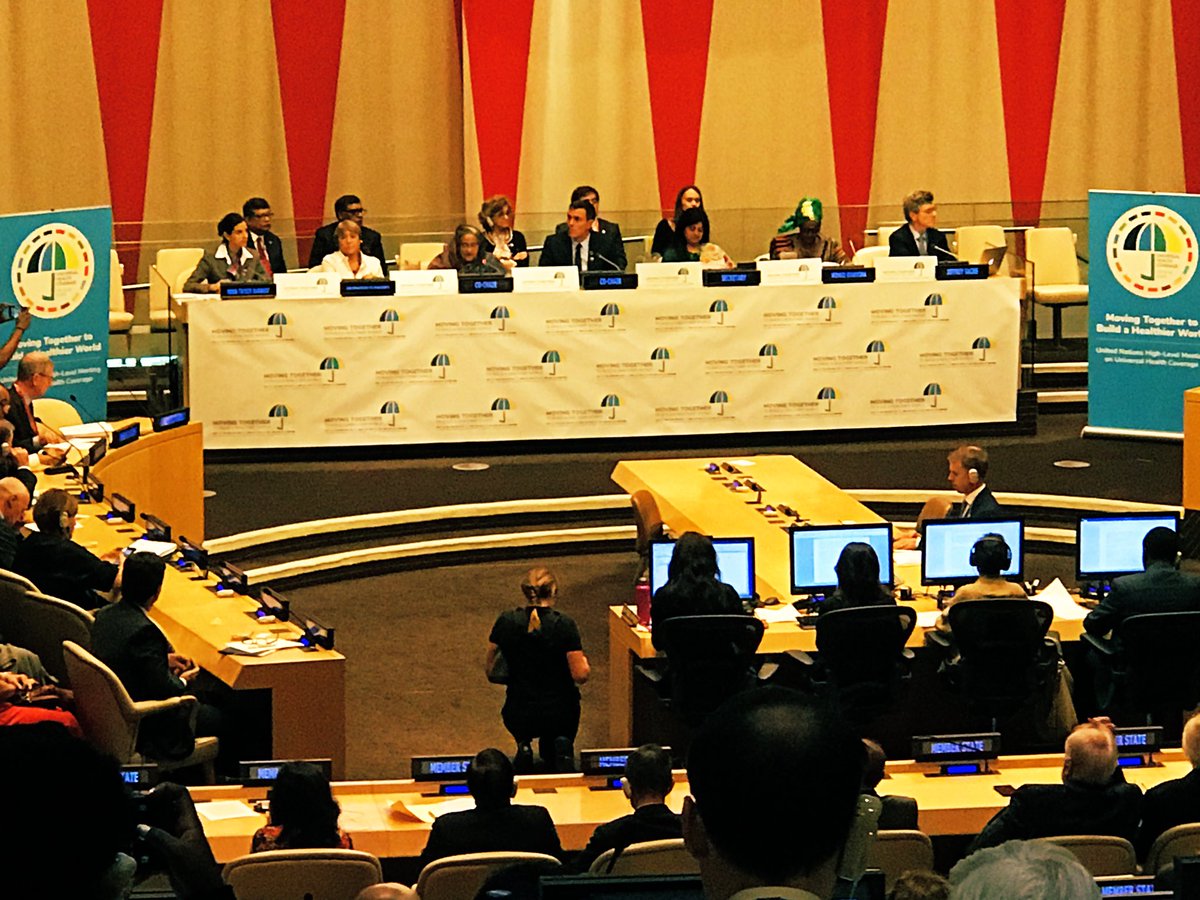 Opening  of the first multi-stakeholder panel for the #HLMUHC. 

The theme of the panel is #UHC as a driver of equity, inclusive development &amp; prosperity for all.

#HealthForAll #UNGA #SDGs