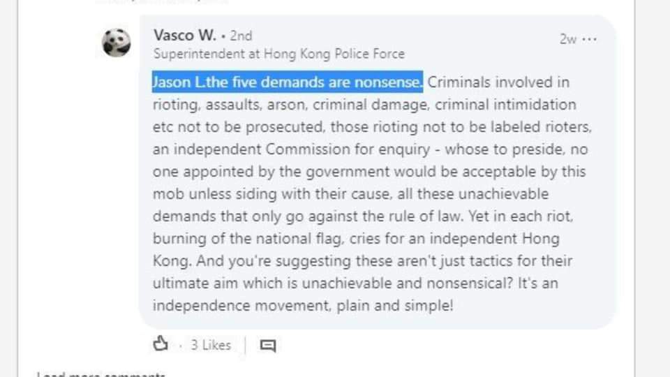 Misakisuzuki3's tweet photo. @realKyleOlbert You're right, Sir!
He also call protesters"zombies", What a pity he delete those comments and set privacy immediately.
#humannotobject
#PoliceBrutality
#HKPolice https://t.co/GdUmOEPT0J https://t.co/l6ySnoZlqn