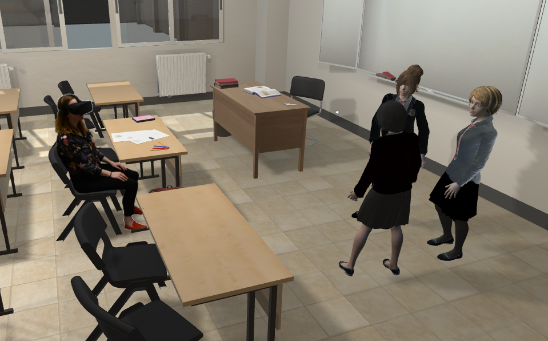 An example of the situation created using VR for researching mental resilience. credit Aitor Rovira