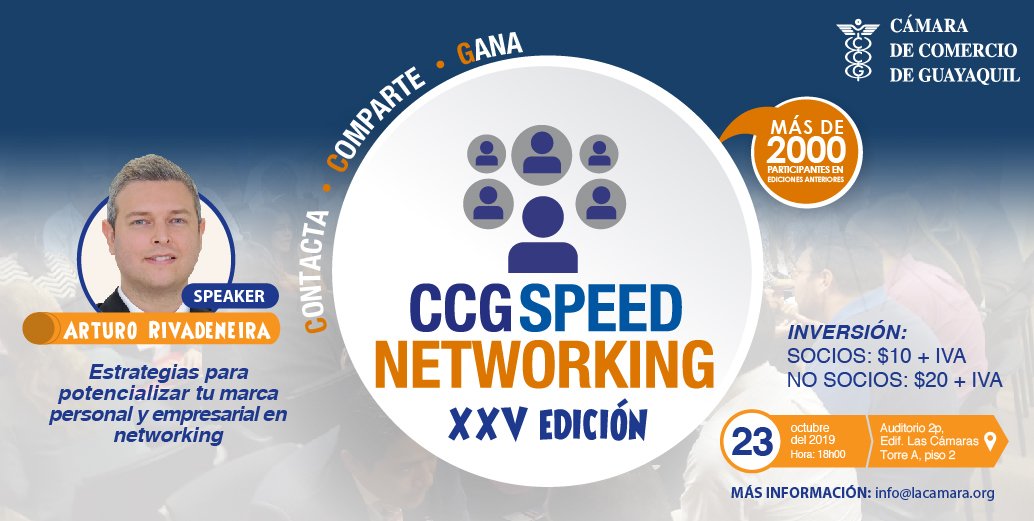 lacamaragye's tweet photo. Estrategias para potencializar tu marca empresarial y personal en networking | #CCGSpeedNetworking 25ava edición. Un lugar perfecto para contactar, compartir y hacer más negocios.
#CCG
#SerSocioEsBuenNegocio
#HéroesDelComercio https://t.co/glPc1dgVan
