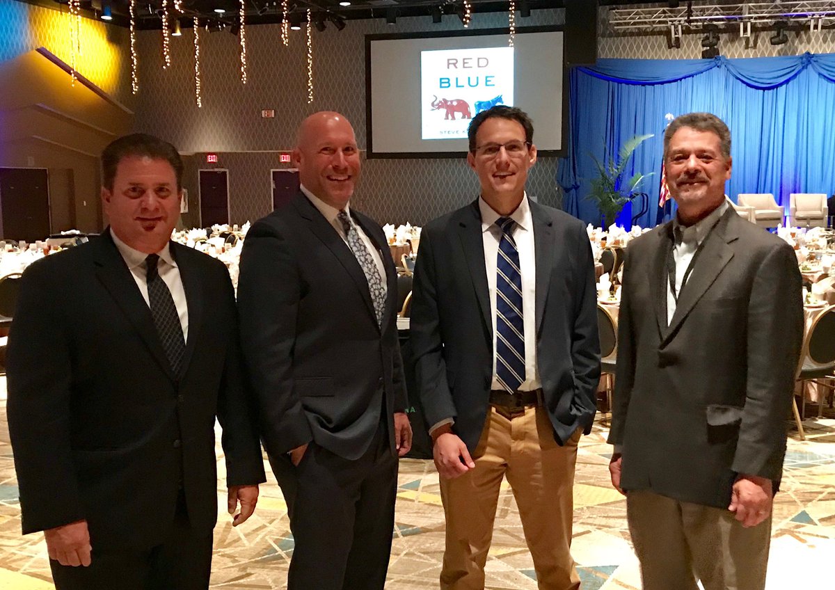 ACECNJ's tweet photo. It’s a big day at the #ACECtristate19 fall conference. @MSNBC Correspondent @SteveKornacki joined by @ACECNJ President Joe Fiordaliso, @ACECNewYork Executive Director Jay Simson, and @ACECNJ Chair Glen Kartalis. #theredandtheblue https://t.co/IL3HOtwZwr