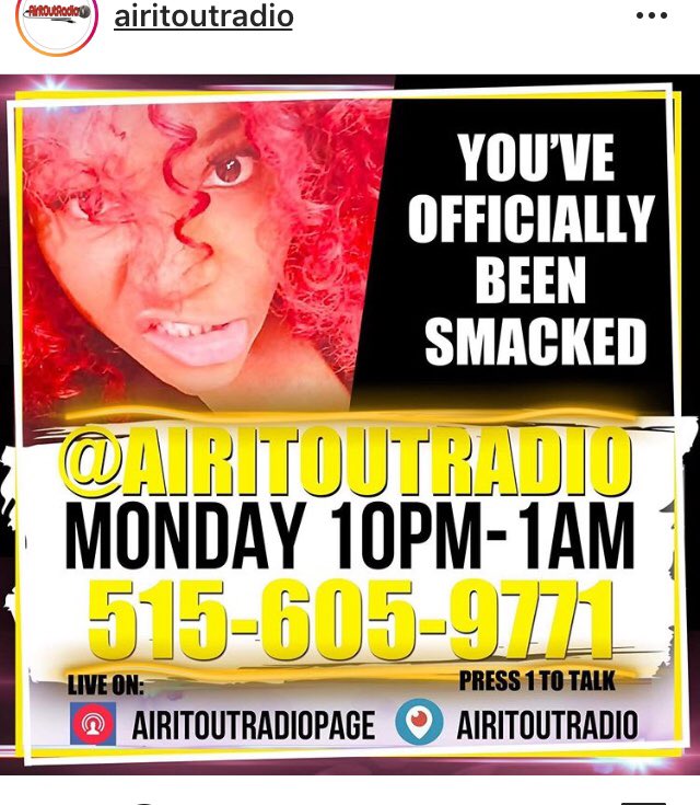 What’s up Peeps? Y’all can call &amp; request <a href="/TRocksupreme/">thereal_RockSupreme 🤴🏽💦</a> on 1 of the Hottest Internet Radio <a href="/airitoutlive/">airitoutradiolive</a>