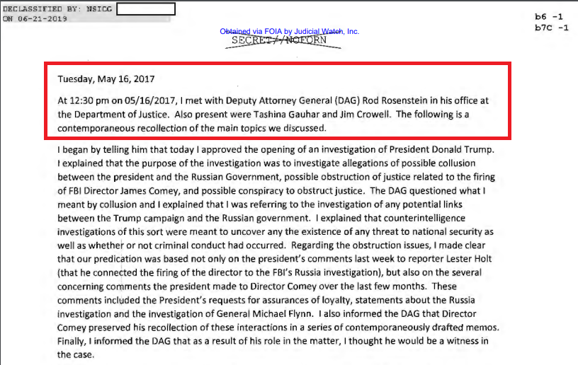 Confirmation from the new McCabe memo. Tashina was at the meeting where Rosenstein allegedly offered to wear a wire.