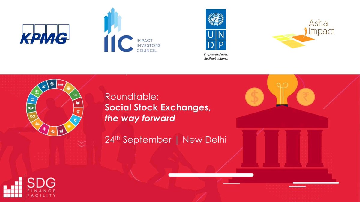 Look forward to the discussion on social stock exchange and what this could mean for India. Super excited for its potential for #socents 
#socialstockexchange #sse