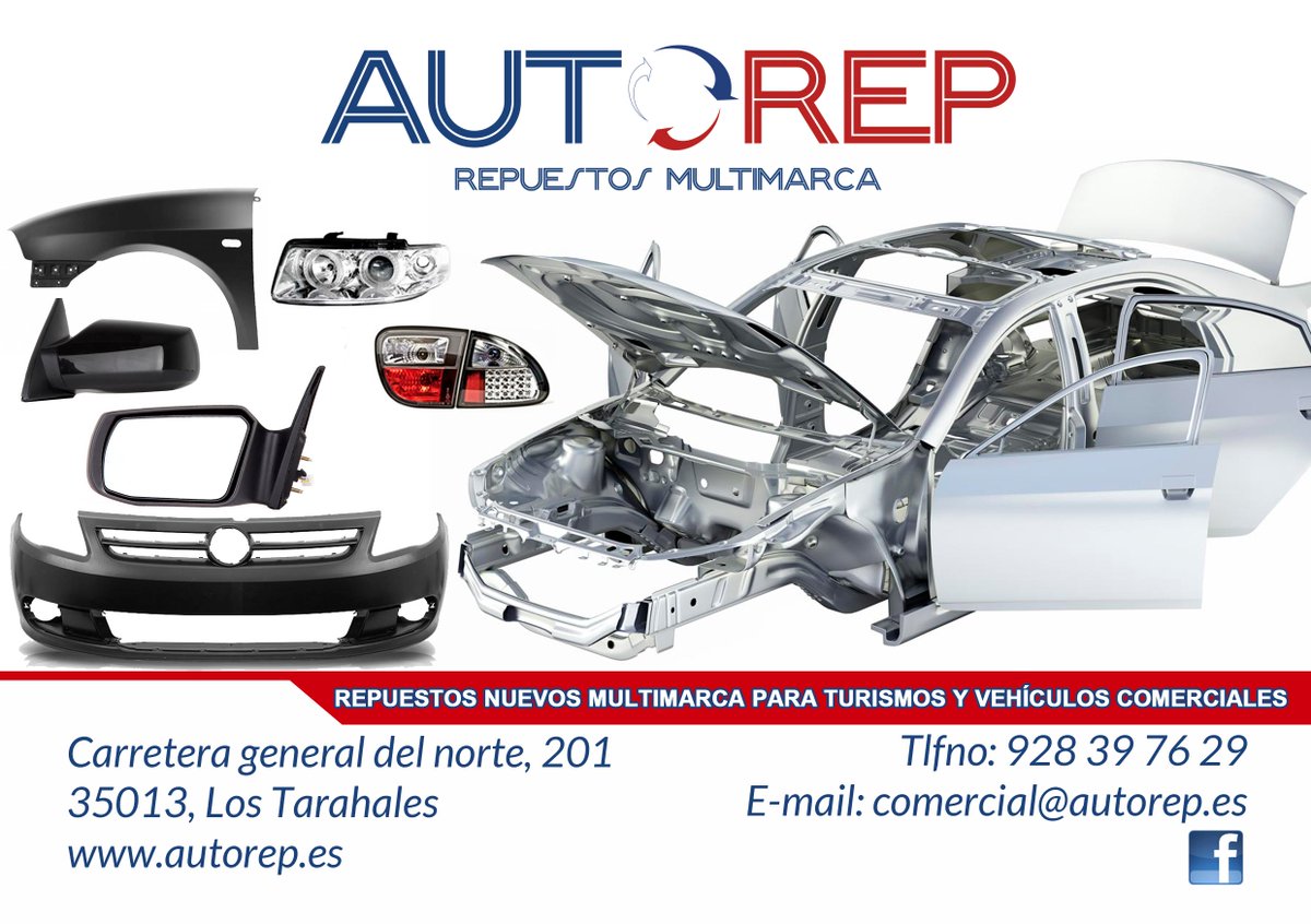 autoreplp's tweet photo. Venta de #recambios NUEVOS de carrocería! Parachoques, capó, óptica, aleta, refuerzo, soporte, rejilla, moldura.. Para: #Renault Clio IV, #VW Polo 6R/6C, #Peugeot 208, #Opel Corsa E, #Seat Ibiza 6J y #Dacia Logan🚗

📧pedidos@autorep.es
📱Whatsapp: 672 680 484
📞928 397 629 https://t.co/QRCjZbzSwX