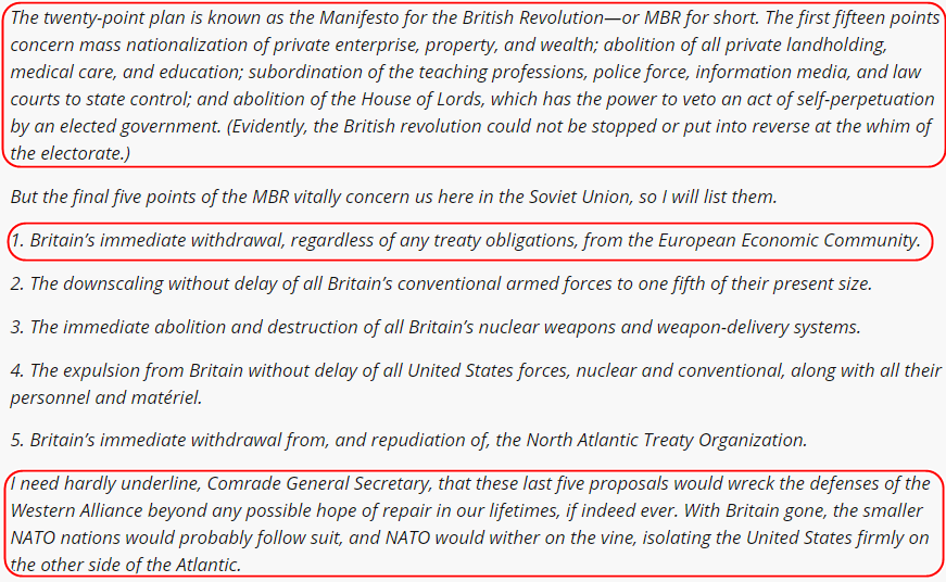 OberstWKlink's tweet photo. @Jonnyhibberd The #Corbynites have lost the plot. Same like some of our #Lefties here. #SystemChange #Marxism The Labour manifesto reminds me of the #MBR from the #FourthProtocol. https://t.co/xqKiSpeWte