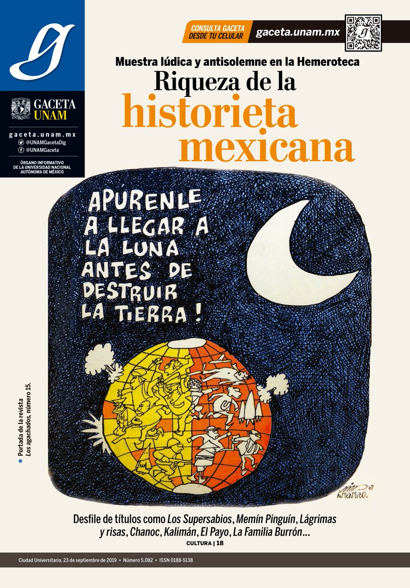 bibliotecasUNAM's tweet photo. Hoy en la @Gaceta_UNAM: Riqueza de la #HistorietaMexicana. Muestra lúdica y antisolemne en la #HemerotecaNacionaldeMéxico...

https://t.co/smxw553UCg

Vista al @IIBUNAM para más #información

#UNAM #HNM #IIBUNAM #BibliotecasUNAM #GacetaUNAM #ComunidadUNAM #LaUniversidadDeLaNación https://t.co/TxhltvFqNY