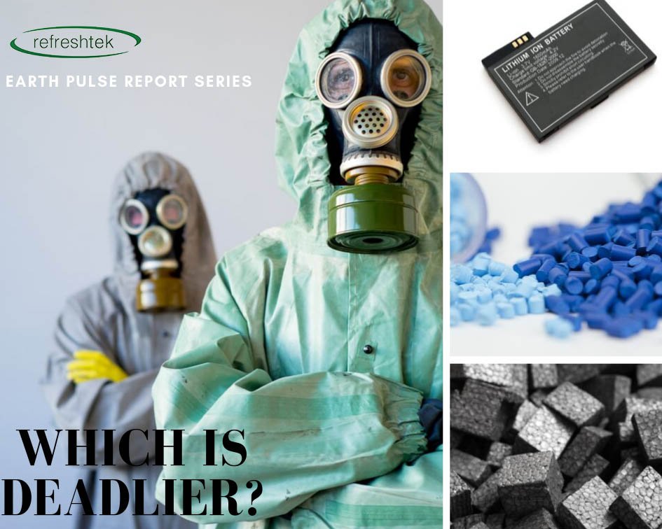 refreshtek's tweet image. Running a poll this week starting with a few of the top pollutants from ewaste and industrial sources. Which amongst these three, Lithium-Ion Batteries, Polymer plastics, styrofoam products is deadlier? #mondaymotivation #thebest #earth