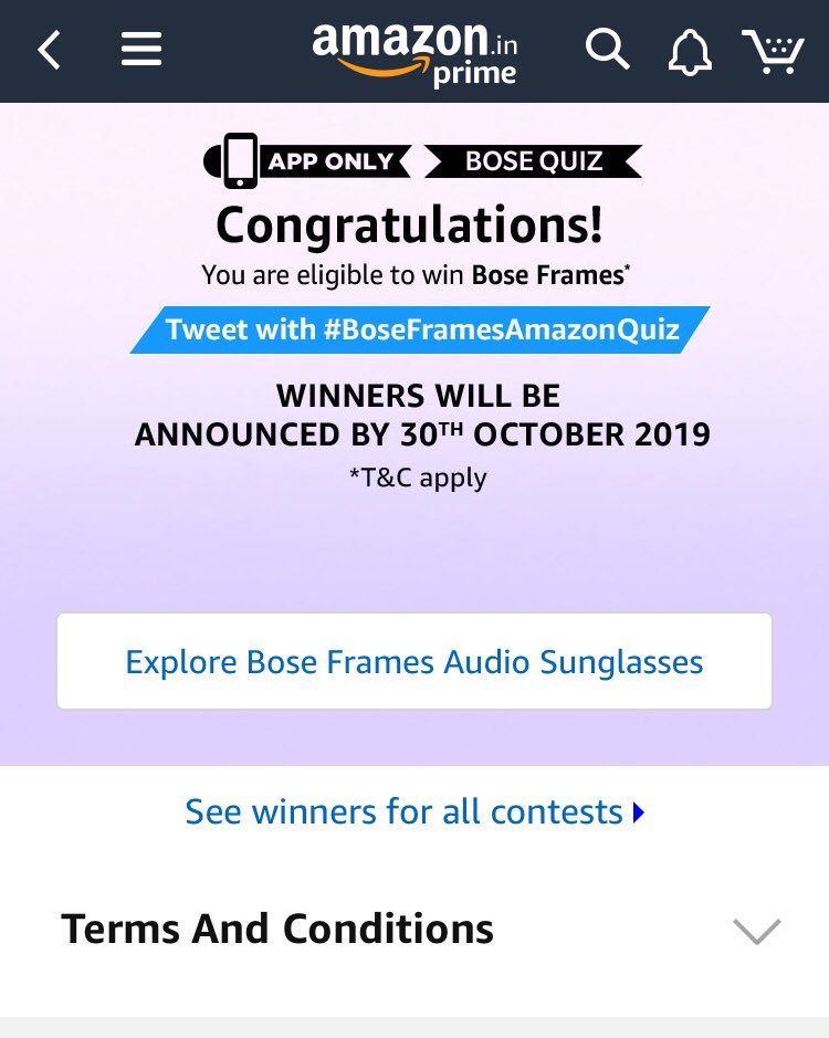 SumitMulay's tweet photo. #Boseframeamazonquiz #MondayMotivation https://t.co/wpBzCkupDy