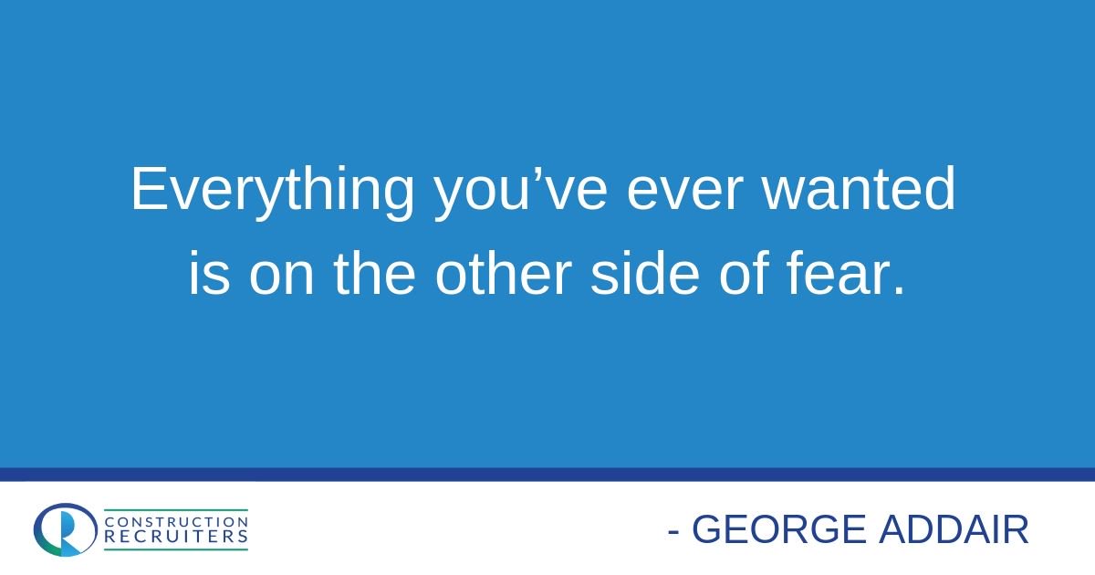 #MondayMotivation  Fear : it's like a personal brake pedal. The only way to keep moving, is to keep pedaling. Don't let fear stop your journey. #career #keepmoving #fearless #constructionjobs #jobs