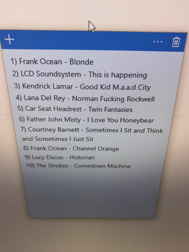 bladler24's tweet photo. 2010-2019 best albums. Tough call not having Teen Dream/Bloom or Bon Iver, Bon Iver on there. https://t.co/o1cQOYbBdV