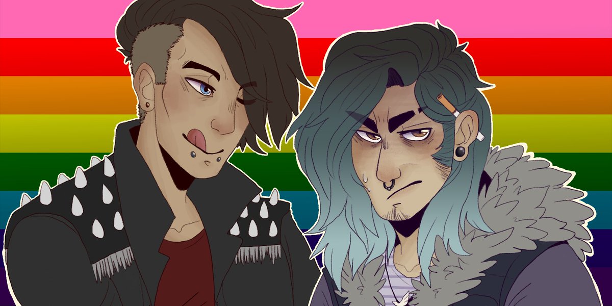 Final__Encore's tweet photo. @LilNasX Boys kissing? Boys kissing. Enter Carver and Sefin, two cute broke boys making an LGBT webcomic together! https://t.co/uu2Ma0yirA