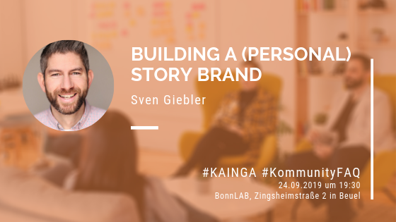 joscchh's tweet photo. Wer ist morgen um 19:30 Uhr beim @KAINGAcommunity #KommunityFAQ im @BonnLAB dabei?

Experte des Abends ist @SvenGiebler zu "Building a (Personal) Story Brand"

Dein Ticket bekommst du hier:
https://t.co/TqVMVWpuUq https://t.co/fGQNdAhwwx